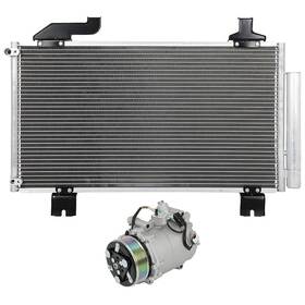 Autosuperstar 13407705 Ac Condenser And Compressor Cooling Kit For 2009-2014 Acura Tsx 2.4l L4