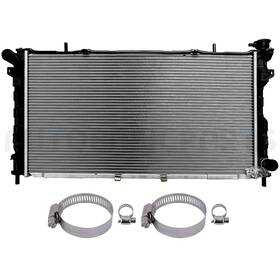 Basic-autoparts 13848388 For 2005-2007 Dodge Grand Caravan 3.3l Aluminum Radiator With Oil Hose Clamps Kit