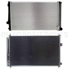 Basic-autoparts 13851480 Aluminum Radiator And Ac Condenser Cooling Kit For 2006-2011 2012 Toyota Rav4 3.5l