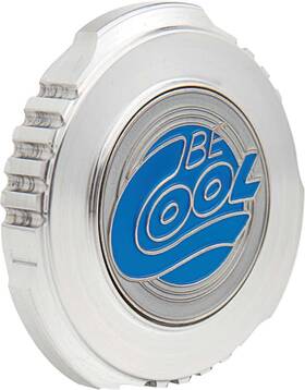 Be Cool Radiators Tf600177 Round Sure Grip Radiator Cap With Embossed Inch Emblem And Polished Finish