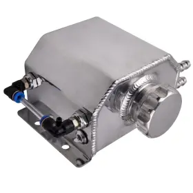 Qg4xn6 Bfo New Silver Aluminum Coolant Radiator Overflow Recovery Water Tank Bottle 1000ml