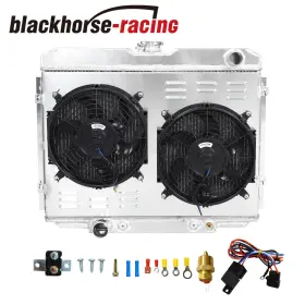 An67336 Blackhorse-racing-usa 3 Row Radiator Shroud Fan Relay For 1967-70 Ford Mustang Fairlane Mercury Cougar