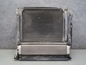 7543347 Bmw 04-06 E53 X5 4.8l N62 Radiator A/c Condenser Oil Cooler Fan Shroud Assembly