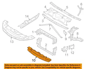 51748091762 Bmw Oem 16-18 750i Radiator Core Support-center Duct