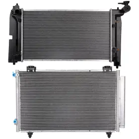 13572893 Book-autoparts 1 X Aluminum Radiator Ac Condenser For 2003-2004 Toyota Matrix Corolla