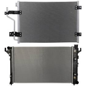 Book-autoparts 13572909 1 X Aluminum Core Radiator Ac Condenser For 1998-2001 Dodge Ram 3500 2500
