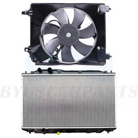 Byuscarparts 10457018 For 2006-2011 Honda Civic 1.8l 2.0l Radiator And Cooling Fan Kit Aluminum 2922