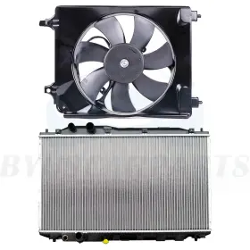 10457018 Byuscarparts For 2006-2011 Honda Civic 1.8l 2.0l Radiator And Cooling Fan Kit Aluminum 2922