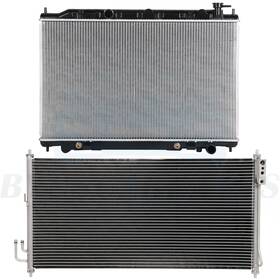 Byuscarparts 10457089 Aluminum Car Radiator And A/c Condenser Kit For 2003-2007 Nissan Murano 3.5l