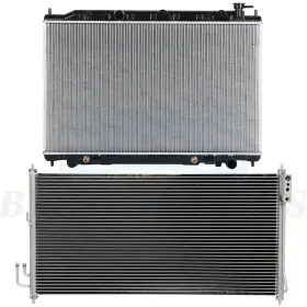 10457089 Byuscarparts Aluminum Car Radiator And A/c Condenser Kit For 2003-2007 Nissan Murano 3.5l