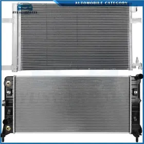 10457102 Byuscarparts Car Radiator And A/c Condenser Kit Fits 2014 2015 2016 Chevrolet Impala