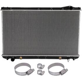 Byuscarparts 12808016 For 95-96 Lexus Es300 Toyota Avalon Radiator With Universal Oil Hose Clamps Kit