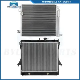 12818904 Byuscarparts For 2009-2012 Chevrolet Colorado Aluminum Radiator And Ac Condenser Cooling Kit