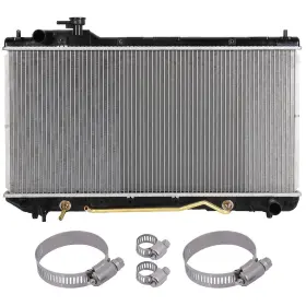 12818932 Byuscarparts For 1998-2000 Toyota Rav4 Radiator With Universal Oil Hose Clamps Kit Cu2292