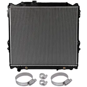 12818947 Byuscarparts Radiator With Universal Oil Hose Clamps Kit For 1996-2002 Toyota 4runner
