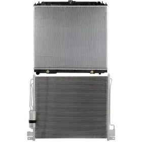 12832201 Byuscarparts For 2005-2017 Nissan Frontier Aluminum Radiator And Ac Condenser Cooling Kit