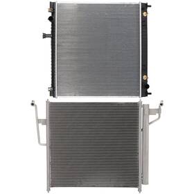 Byuscarparts 12832211 For 04-10 Infiniti Qx56 05-15 Nissan Armada Radiator And Ac Condenser Cooling Kit