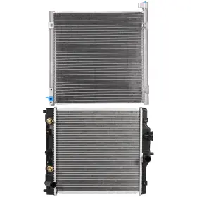 12832212 Byuscarparts For 1997-2000 Acura El Honda Civic Aluminum Radiator And Ac Condenser Cooling Kit