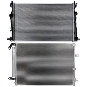 12832230 Byuscarparts For 2014-2018 Jeep Cherokee Aluminum Radiator And Ac Condenser Cooling Kit