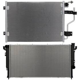 Byuscarparts 12832241 For 1994-1997 Dodge Ram 2500 Aluminum Radiator And Ac Condenser Cooling Kit