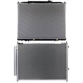 Byuscarparts 12832329 For 2009-2014 Honda Ridgeline Aluminum Radiator And Ac Condenser Cooling Kit