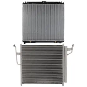 12832333 Byuscarparts For 2008-2012 Nissan Pathfinder Aluminum Radiator And Ac Condenser Cooling Kit