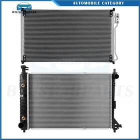 Byuscarparts 13638946 For 1998-2003 2004 Ford Mustang Aluminum Radiator And Ac Condenser Cooling Kit
