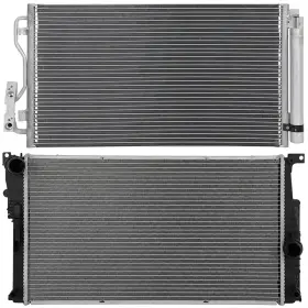 13701166 Byuscarparts For 2013 2014 2015 Bmw 320i Xdrive Aluminum Radiator And Ac Condenser Cooling Kit