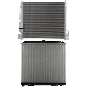 Byuscarparts 13701179 For 2005-2014 2015 2016 2017 Nissan Frontier Aluminum Radiator And Ac Condenser