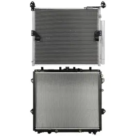 13701181 Byuscarparts For 2010-2019 2020 Toyota 4runner Aluminum Radiator And Ac Condenser Cooling Kit