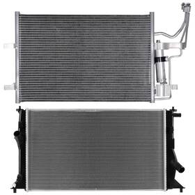 Byuscarparts 13701185 For 2006-2010 Mazda 5 2.3l Aluminum Radiator And Ac Condenser Cooling Kit