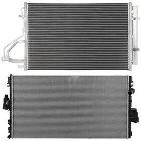 Byuscarparts 13701208 For 2013-2015 Hyundai Elantra Gt Aluminum Radiator And Ac Condenser Cooling Kit