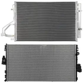 13701208 Byuscarparts For 2013-2015 Hyundai Elantra Gt Aluminum Radiator And Ac Condenser Cooling Kit