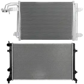 13701211 Byuscarparts For 11 12 13 2014 Volkswagen Jetta Aluminum Radiator And Ac Condenser Cooling Kit