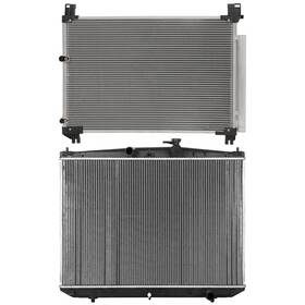 Byuscarparts 13701220 For 2018-2019 Chevrolet Equinox Aluminum Radiator And Ac Condenser Cooling Kit