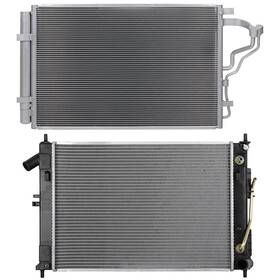 Byuscarparts 13701227 For 2014 2015 2016 Hyundai Elantra Aluminum Radiator And Ac Condenser Cooling Kit