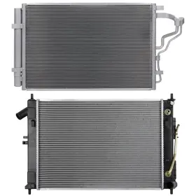 13701227 Byuscarparts For 2014 2015 2016 Hyundai Elantra Aluminum Radiator And Ac Condenser Cooling Kit