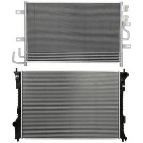 Byuscarparts 13701245 For 2013 2014-2017 2018 Ford Flex Aluminum Radiator And Ac Condenser Cooling Kit