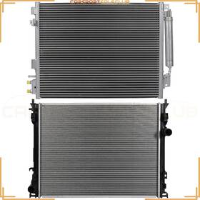 Carspartsaleclub 10156794 For 2006-09 Chrysler 300/dodge Charger Aluminum Radiator And Condenser Cooling Kit