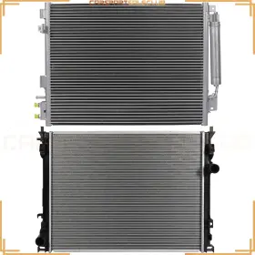 10156794 Carspartsaleclub For 2006-09 Chrysler 300/dodge Charger Aluminum Radiator And Condenser Cooling Kit