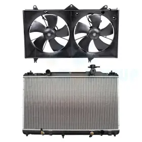 11852563 Cheermotiveup Brand New Cooling Fan And Aluminum Radiator Kit For 2002-2006 Toyota Camry