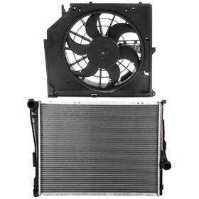 Cheermotiveup 11852571 Brand New Cooling Fan And Radiator Kit Fit For 2001-2005 Bmw 320i 325ci 325i 325xi
