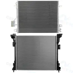 11852743 Cheermotiveup Aluminum Radiator And A/c Condenser Cooling Kit For 2008-2019 Dodge Grand Caravan