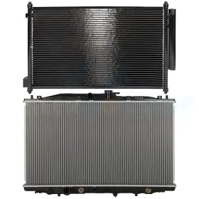 11852847 Cheermotiveup Aluminum A/c Radiator And Ac Air Conditioner Condenser Kit For 2004-2008 Acura Tsx