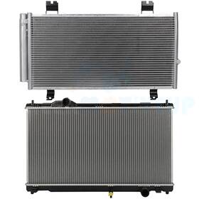 Cheermotiveup 11852850 Aluminum A/c Radiator And Ac Condenser Cooling Kit For 2006-2015 Lexus Is250 Is350