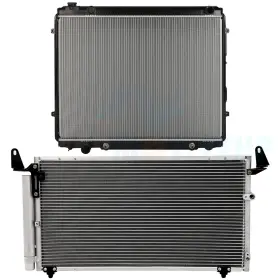 11852854 Cheermotiveup Aluminum Radiator And Ac Condenser Cooling Assembly For 2004 Toyota Tundra