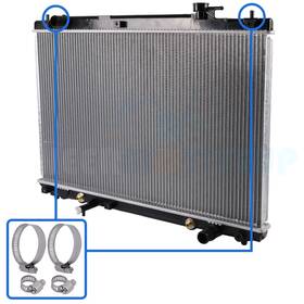 Cheermotiveup 11852930 A/c Radiator With Universal Oil Hose Clamps Kit For 2001-2007 Toyota Highlander
