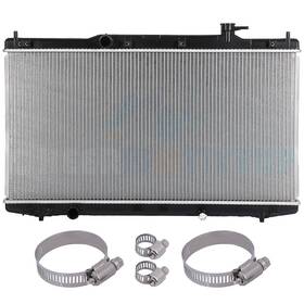 Cheermotiveup 11852946 Radiator With Universal Oil Hose Clamps Kit For 15-20 Acura Tlx 13-17 Honda Accord