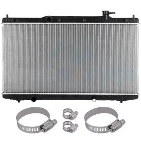 11852946 Cheermotiveup Radiator With Universal Oil Hose Clamps Kit For 15-20 Acura Tlx 13-17 Honda Accord
