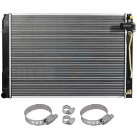 11852961 Cheermotiveup Aluminum Radiator With Universal Oil Hose Clamps Kit For 2005-2006 Toyota Sienna
